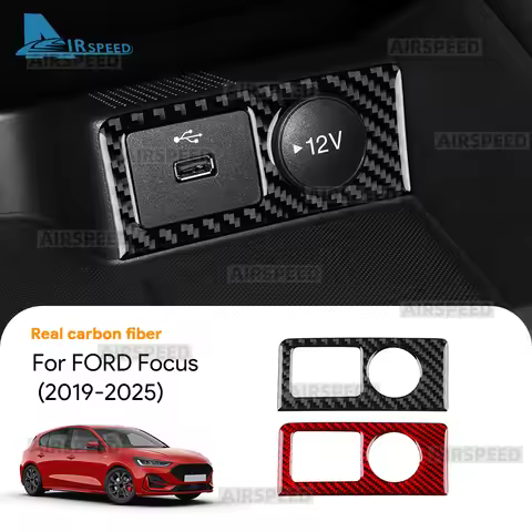 Soft Carbon Fiber Sticker For Ford Focus MK4/Focus ST 2019 2020 2021 2022 2023 2024 2025 LHD Central