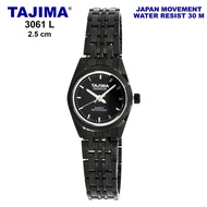 Jam Tangan Analog Wanita Tajima Premium 3061 L Black Band Original Garansi 1 Tahun + Free BOX