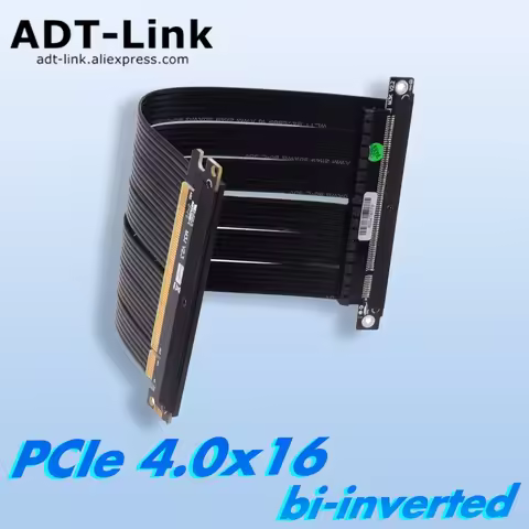 Dual Reverse PCIe 4.0 X16 Riser Cable Extension for Graphics Card 10-25cm ITX Mini Case Compatible P