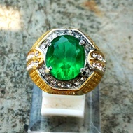 ( BISA COD ) CINCIN BATU AKIK PRIA ZAMRUD KALIMANTAN CUTTING SUPER