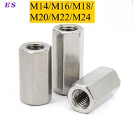 304 Stainless Steel Hexagon Connector Extension Connector Nut M14/M16/M18/M20/M22/M24 (XD-PH)
