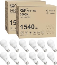 GY LED Bulb E27 14W (equivalent to 100W) 1540 lumens 6500K Cold White A60 E27 LED Bulb Energy Effici
