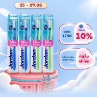 Combo 4 Bàn chải đánh răng Jordan Click Gum Protector Lông siêu mềm mỏng 0.01mm