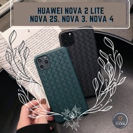 Huawei Nova 2 Lite/Nova 2s/Nova 3/Nova 4 Carbon Leather TPU Weaving Grid Cover Phone Case