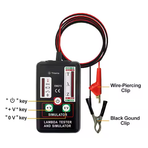 EM272 Lambda Tester and Simulator with Durable ABS Enclosure for analysing Zirconia or Titania type 