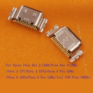 10-50Pcs Connector Plug Usb For Tecno Pova Neo 2 3 4 5 Pro Infinix Itel P40 Plus P683L Charger Type 