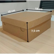 PLAIN KRAFT CARDBOARD 20 X 20 CM - FOOD BOX CONTENTS 50 SETS