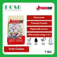 POWERCAT Cat Food Fresh Ocean Fish 7kg/ Fresh Ocean Tuna/ Fresh Chicken/ Kitten Formula/ Power Cat (Bumiputera Product)