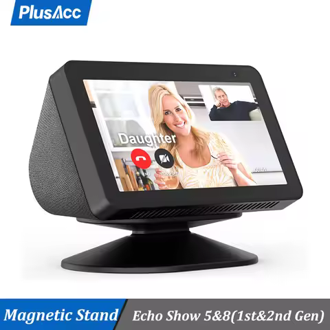PlusAcc Adjustable Magnetic Stand Mount&Anti-Slip Base for Alexa Echo Show 5(1st & 2nd 3rd Gen) 8(1s