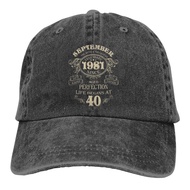 Born In September 1981 40 Years Legends Birthday Summer Ins Style Caps