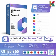 🔑 ORIGINAL 【Microsoft 365 Family 1 Year】【PRIVATE ACCOUNT】【Use Your Own Email】【5 Devices】【1TB Cloud】 