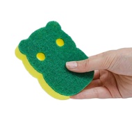 Cartoon Dishwashing Cleaning Sponge Scouring Pad Sponge Brush Household Wavy Cleaning Easy N9d5