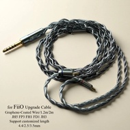 for FiiO FH3/JH7/FD3/FH7 Graphene OCC Silver-Plated Headset Wire Upgrade Cable - 4.4/2.5mm Balanced 