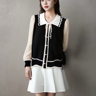 Knitted top, knitted neck strap top