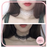 White lace necklace - Lace choker necklace accessory