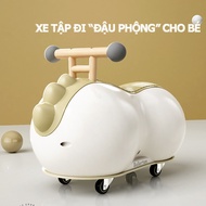 Adorable 4-wheeled peanut baby walker with lights and music to help your baby practice movement