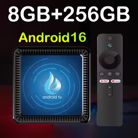 Fast Android 16 8K Smart TV Box Bluetooth 6.0 Dual Wifi 5G Wifi Google Assistant Ram 4GB 8GB Rom 128