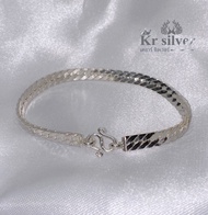Kr silver | สร้อยข้อมือเงินแท้ ลายท้องปลิง