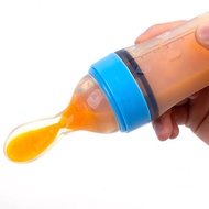 Baby Feeding Spoon Bottle Baby Feeder BPA Free Anti-Spill Silicone Baby Bottle