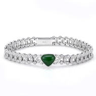 Mishangjewelry 18K White Gold Custom Jewelry Lab diamond Lab Grown Emerald Bangles Bracelet for women and men bracelet making set Horse eye bangles bracelet for women end men