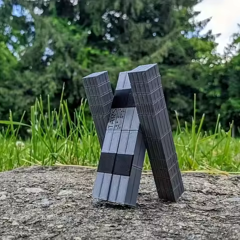 Metallic Finish Tars Robot Model Interstellar Movie Collectible Durable Plastic SciFi Decor Office D