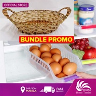 Celina Home Bundle Oval Shape Fruit Tray Basket and Space Saver Organizer Slide 1pc
