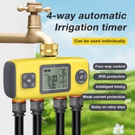 4 Zone Garden Water Timer Automatic/Manual Drip Irrigation Controller Rain Delay 4 Outlet Programmab