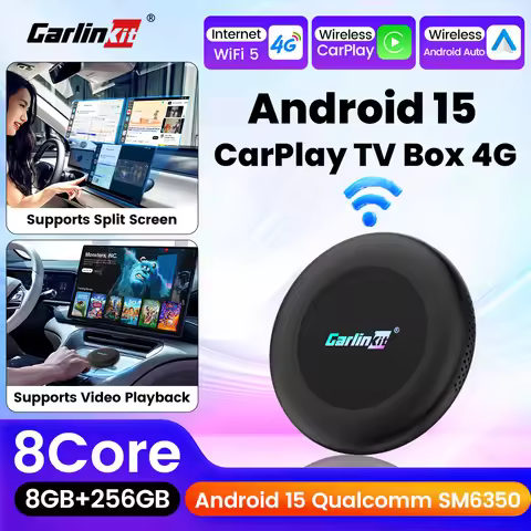 CarlinKit 8G+128GB Android 15 Ultra2 CarPlay Ai Box Wireless Android Auto CarPlay Online Video SM635