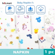 Anakku | Disney | Pureen | Bee Son Baby Printed | Plain Napkin 1pc Kain Lampin Bayi Baru Lahir
