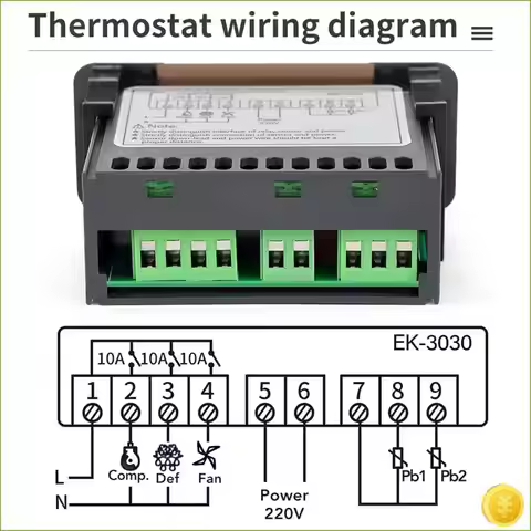 Digital Temperature Controller 220V Cool Heat Switch Refrigerator Refrigeration Defrost Thermostat S