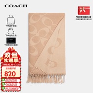 蔻驰COACH 奢侈品女士保暖黄色围巾CB684CAMONE【品牌直供】