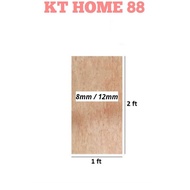 [1ft x 2ft] Papan Plywood / Solid Plywood 8mm 12mm