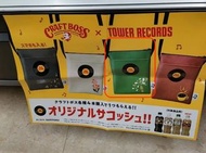 日本限定Craft Boss x Tower Records斜揹袋 | 日本直送 非賣品 咖啡 側揹袋 肩包 SUNTORY Bag