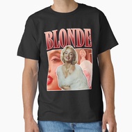 Blonde Film Ana De Armas Marilyn Monroe Y2K Classic T-Shirt Round Neck Unisex, Unique Creative, Fash