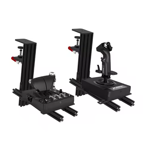 2-Piece Desk Mount for Flight Simulator Joystick and Throttle, Compatible with Popular HOTAS Systems