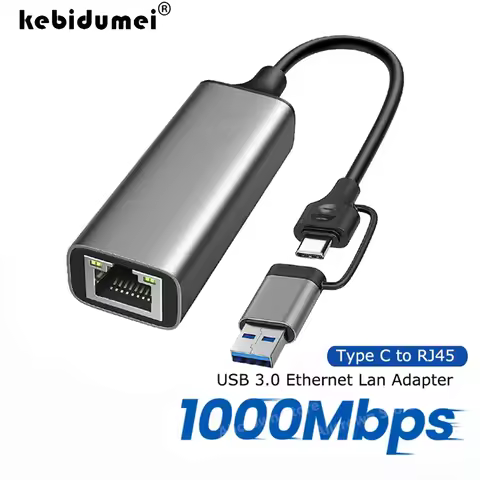 1000Mbps USB Type C Ethernet Adapter USB 3.0 Network Card to RJ45 Lan Wired Adapter Converter Lan Ne