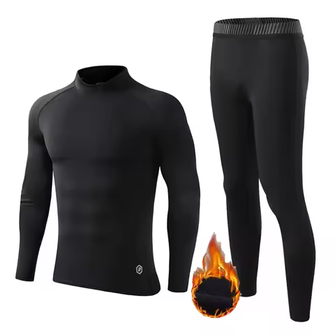 Men's Running Second Skin Long Underwear Kids Fleece Thermal Tracksuit Sports tights Training suits