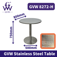 GVW【Round Table】Meja Stainless Steel Working Table Meja Dapur Dining Table Set Meja Makan Stainless 