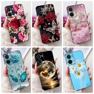 For Motorola Moto G05 Casing New Beautiful Flower Bowknot Soft Silicone Black TPU Case For Motorola 