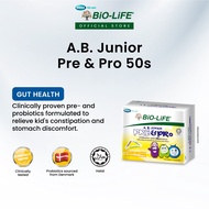 BiO-LiFE A.B. Junior Pre & Pro 50 sachets (EXPIRY DATE JUL 2027)