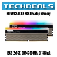 KLEVV CRAS XR RGB Desktop Memory 16GB (2x8GB) DDR4 3600MHz CL18 Black