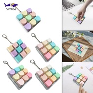 Simhoa Keyboard Toy, Stress Reliever Toy, 9-key Keychain, Mechanical Keyboard
