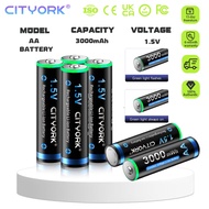 CITYORK AA 1.5V constant voltage lithium battery Rechargeable lithium battery 3000mAh