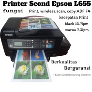 printer Scond Epson L655 fungsi WiFi print scan copy &ADF F4