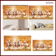 [Blesiya2] Seven Horses Painting Modern Gift Home Furnishing 7 Running Horses Painting Wall Decor De
