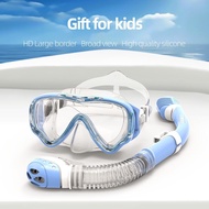 COPOZZ หน้ากากดำน้ำเด็ก Seluruh Wajah HD Anti Fog หน้ากากดำน้ำท่อช่วยหายใจในน้ำชุดหน้ากากว่ายน้ำสำหรับเด็กดำน้ำแบบใช้ท่อหายใจอุปกรณ์