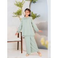 KAPAS INDAH 05 KIDS - Sage Green (Baju Kurung ANIES IMAN)