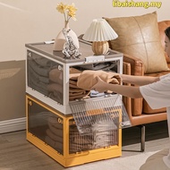 INHO L40-73cm (26-143 Litre) 5 Door Opening Transparent Large Foldable Stackable Storage Box