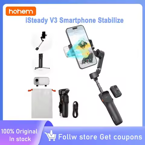 Hohem iSteady V3 Smartphone Stabilize Ai Face Tracking 3-Axis Phone Gimbal Stabilize Built-in Selfie