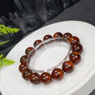 紅色景觀瑪瑙手串14.5mm高冰起光黑紅花一線天財富繁榮內心平衡